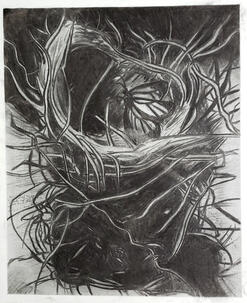 Vine charcoal on paper